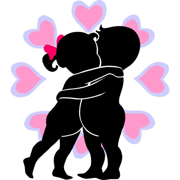 Kissing Cousings with love hearts Thumbnail