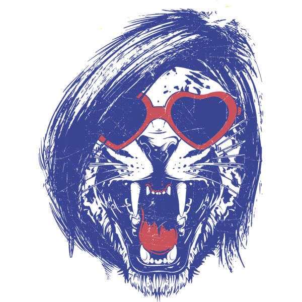 Scruffy lion with sunglasses Thumbnail