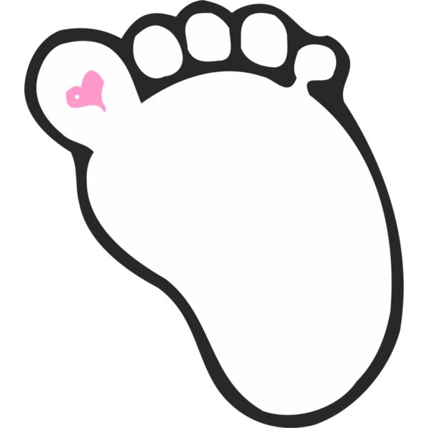 Baby foot pink heart Thumbnail